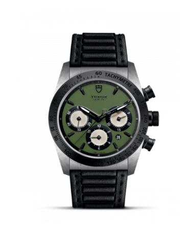 Tudor Fastrider Chrono Green Leather Replica Watch 42010N-0004