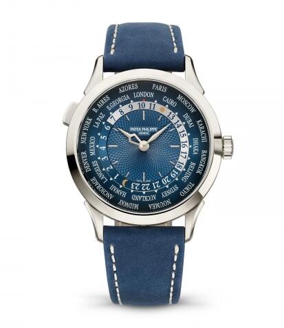 Patek Philippe World Time 5230 Platinum Blue Replica Watch 5230P-001