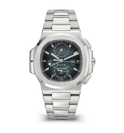 Patek Philippe Nautilus Travel Time Stainless Steel Blue Replica Watch 5990/1A-011
