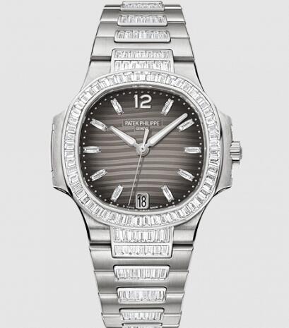 Patek Philippe Nautilus 7014 White Gold Grey Replica Watch 7014/1G-001