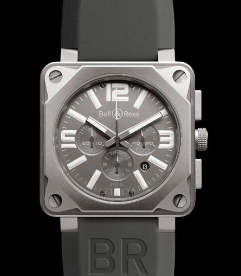 Bell & Ross Replica Watch BR 01-94 Pro Titanium AVIATION BR0194-TI-PRO Titanium - Caoutchouc Strap