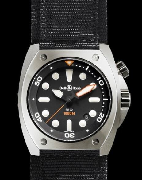 Replica Bell Ross watches review watch Bell & Ross MARINE BR 02-92 Steel Pro Dial BR02-CA-INDX/CRF Polished and Satin-Finished Steel