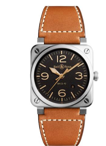 Replica Bell and Ross BR 03-92 STEEL Watch BR 03-92 GOLDEN HERITAGE BR0392-ST-G-HE/SCA/2