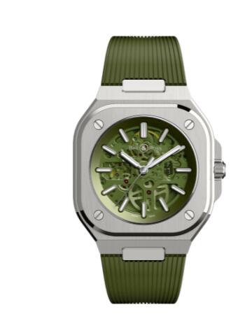 Bell and Ross BR 05 Skeleton Green Replica Watch BR05A-GN-SKST/SRB