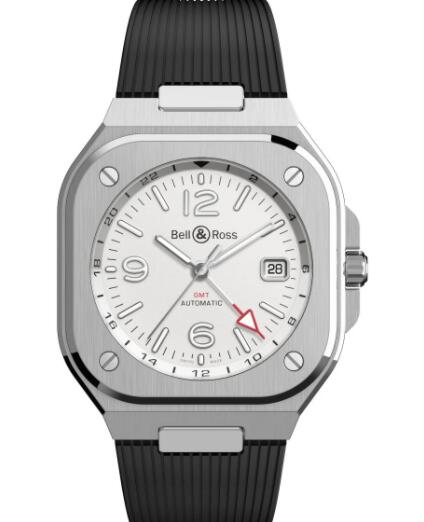 Bell & Ross BR 05 GMT White Replica Watch BR05G-SI-ST/SRB