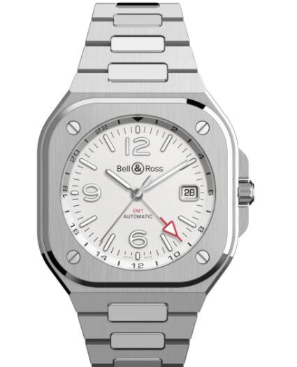 Bell & Ross BR 05 GMT White Replica Watch BR05G-SI-ST/SST