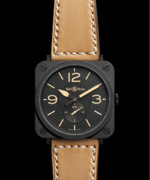 Bell & Ross Replica Watch BR S Heritage AVIATION BRS-HERITAGE/SCA Matte Black Ceramic