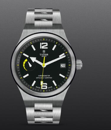 Tudor North Flag Stainless Steel Black Bracelet Replica Watch 91210N-0001