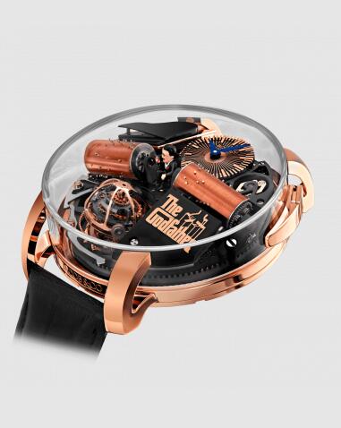 Replica Jacob and Co Opera Godfather Clear Case Rose Gold Musical Tourbillon Watch OP120.40.AA.AA.A