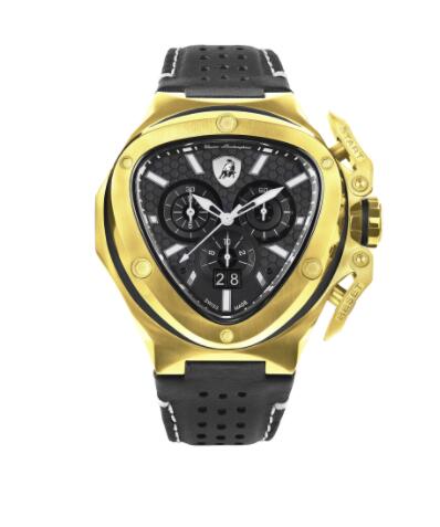 Lamborghini Spyder X SS Chrono Watch Yellow Gold Copy Watch T9XD-YG