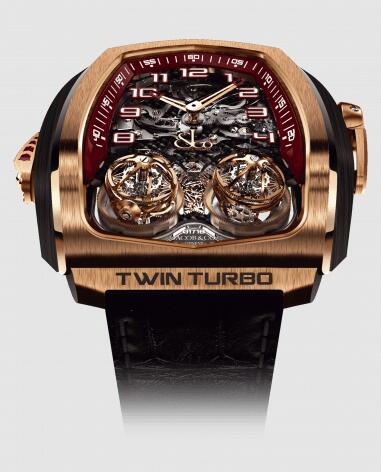 Jacob & Co Replica Watch Twin Turbo Tourbillon Repeater Rose Gold TT100.40.NS.NK.C
